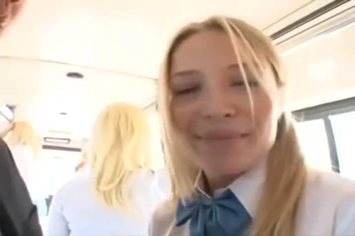Blonde teen in the bus - 2