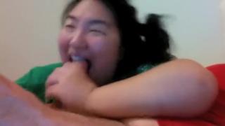 Doggie Style Porn Savage Asian Throat Job with Massive Cum in Throat Oral Sex