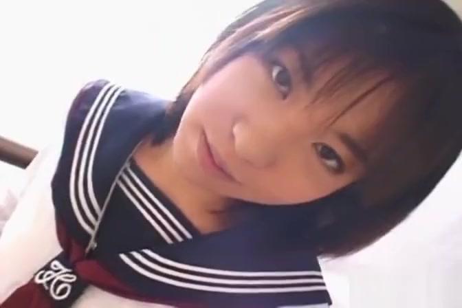 Young Japanese schoolgirl gives her first blowjob - 1
