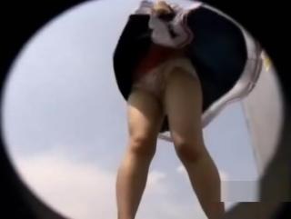 Tia Asian teen can't do anything to hide her thong when the wind blows dress up AdFly