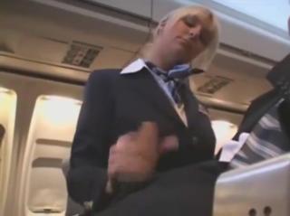 Gay Party Hot Handjob from sexy Stewardess Smutty