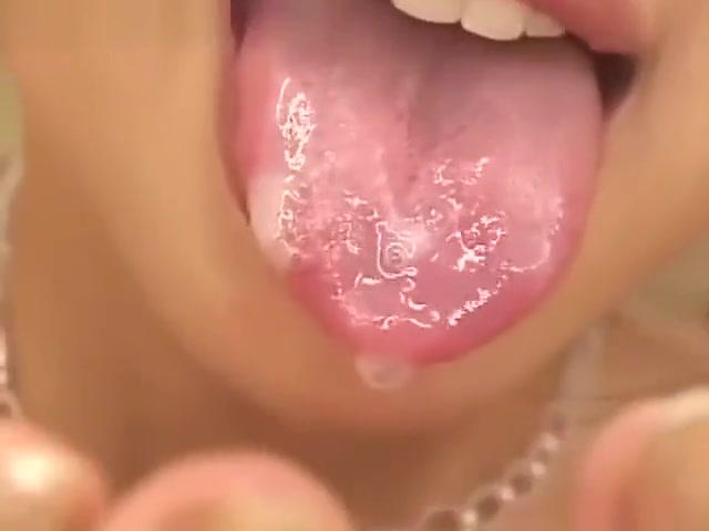 PornHub Loads Of Cum Onto Her Tongue Cock