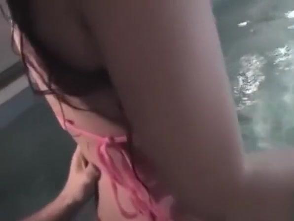 Vanessa Cage  JAV schoolgirl in bikini bareback sex in love hotel pool First Time - 1