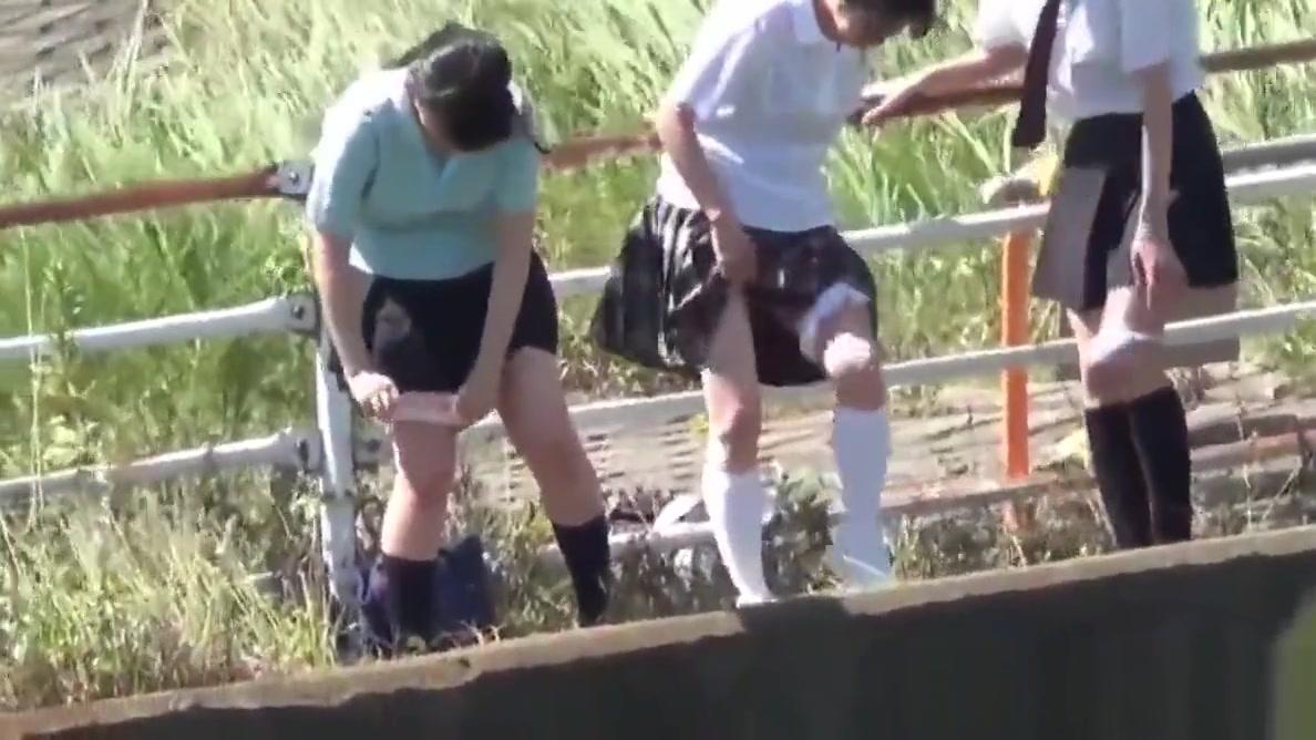 Naughty japan teens pee - 1