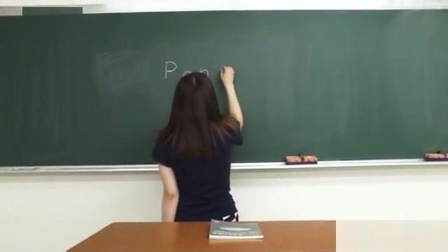 japanese teacher wearing too short miniskirt shows provocative upskirt view - 1