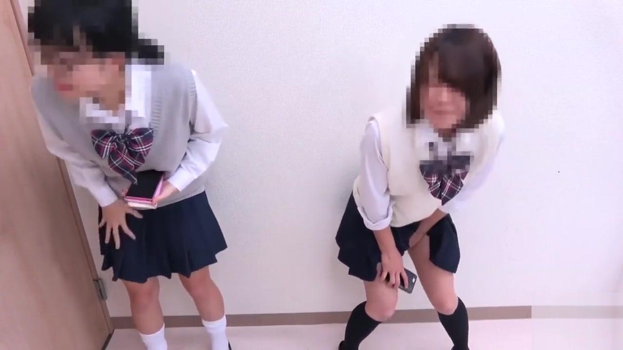 School Girls pissing while waiting in line for the bathroom. - 2