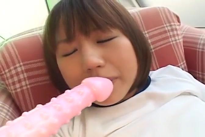 Best Cute Asian teen with a cute face toy fucks her pussy Riding Cock