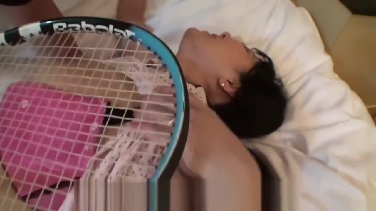 Uncensored Japanese milf affair with tennis racket Subtitled - 2