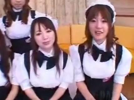 5 Japanese maid girls cosplay fuck - 2