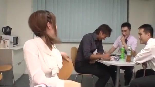 Arab Yumi Maeda starts having sex at work with her colleagues Cowgirl