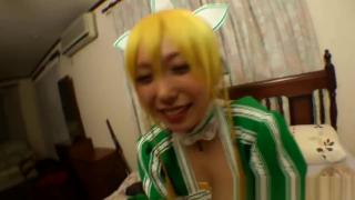 Asshole Chika Arimura dresses as Leafa and pussyfucks Porno Amateur