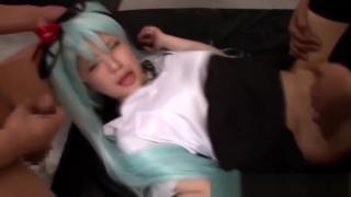 Empflix Japanese cosplay babe fucked in gangbang Free Real...
