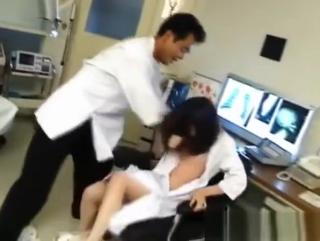 Sex Japanese AV Model nurse is fucked oral and in cooter by doct Facials