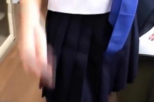 GirlfriendVideos Sayaka Hagiwara has love box fucked with toy under uniform skirt Real Sex