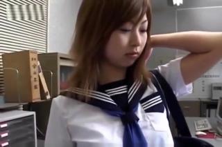 NewVentureTools Sayaka Hagiwara has love box fucked with toy under uniform skirt Nifty