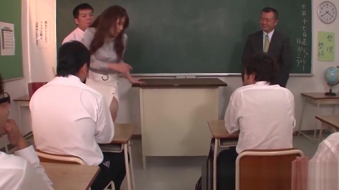 Hot Japanese teacher is punished in front of her students - 1