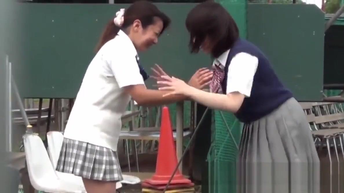 Rule34 Naughty Japanese schoolgirls pissing in secret public place Jacking Off