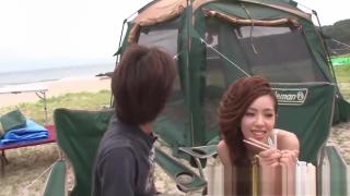 Perverted Japanese girlfriend blows her guy outdoors Gag