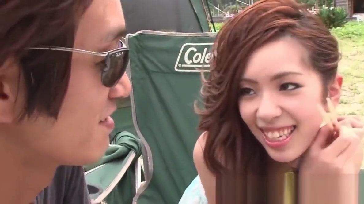 Spanking Japanese girlfriend blows her guy outdoors CzechMassage