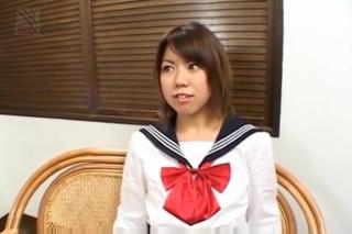 nHentai Ai Kazumi in school uniform sucks cock and gets banana in pussy Nipples