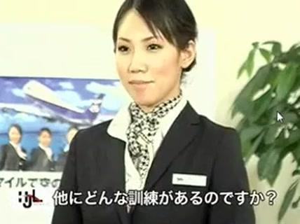 Japanese Stewardess Demonstrates Proper CPR Procedures - 1