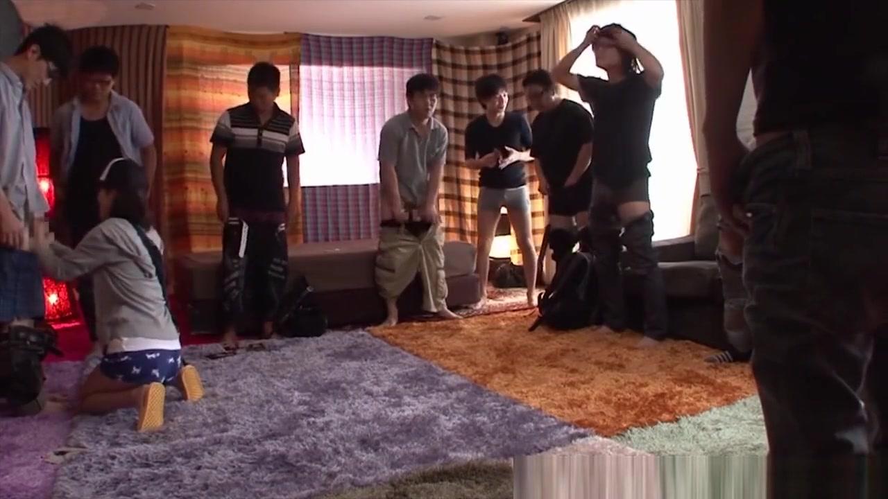 AWESOME TSUBASA AYUMI ASIAN BABE GETS MOUTH FILLED WITH CUM IN GROUP ACTION - 2