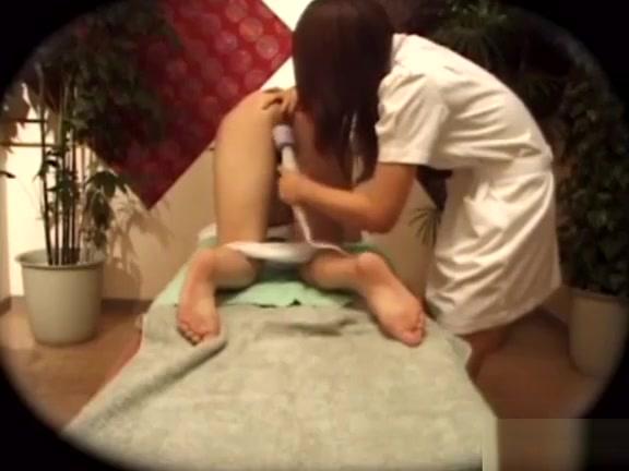 Asian Girl Getting Her Hairy Pussy Stimulated And Fucked With Toys By The M - 1