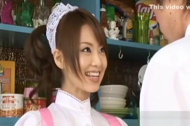 Akiho Yoshizawa Lovely and sexy Asian waitress enjoys a hard fucking - 2