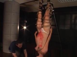 Shecock Roped asian pregnant slave gets wax dripped on her Oldvsyoung