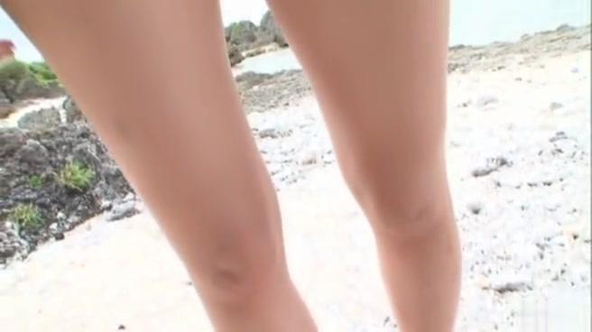 Risa Misaki Naughty girl gives a blowjob on the beach - 2