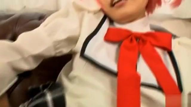 Tanned Chika Arimura sexy Asian chick in cosplay sex show Bigcock