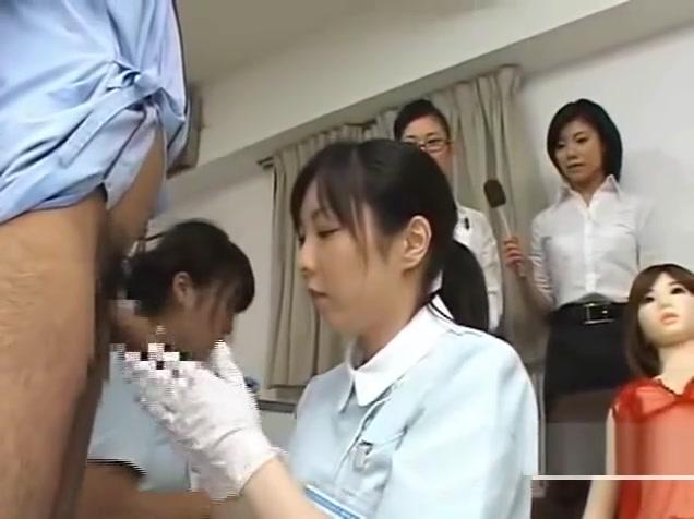 Free Blow Job Bizarre Japan doctor handjob penis measuring research Jerkoff