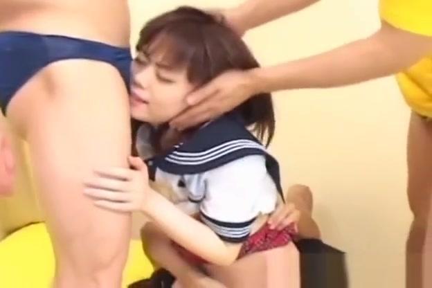 Sucking Cock Horny asian schoolgirl in threesome porn part1 Romance