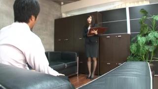 Adolescente Miku Sunohara hot milf in her office suit sucks cock Office