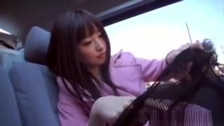 Spycam Arisa Nakano naughty Asian teen sucks cock in public Cum Eating