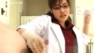 Sensual Asian nurse slut jerks off patient Fucked Hard