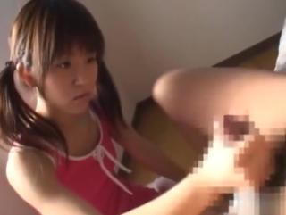 Bizarre Subtitled Japanese naive schoolgirl CFNM handjob and more Gloryholes