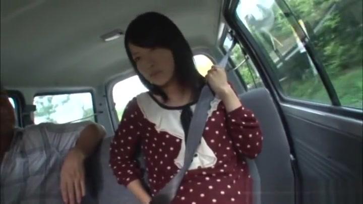 Mikako Abe pretty Asian teen enjoys car ride - 1