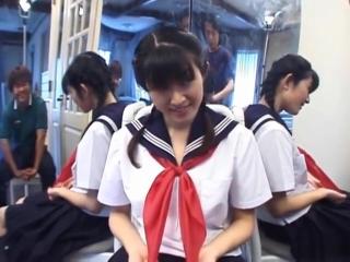 Real Sex School girl Kazuha Mizumori rides cock! Feet
