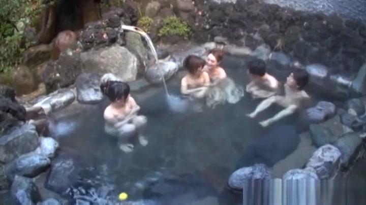 Jap Naughty Asian teens teasing one horny guy in the bath FutaToon