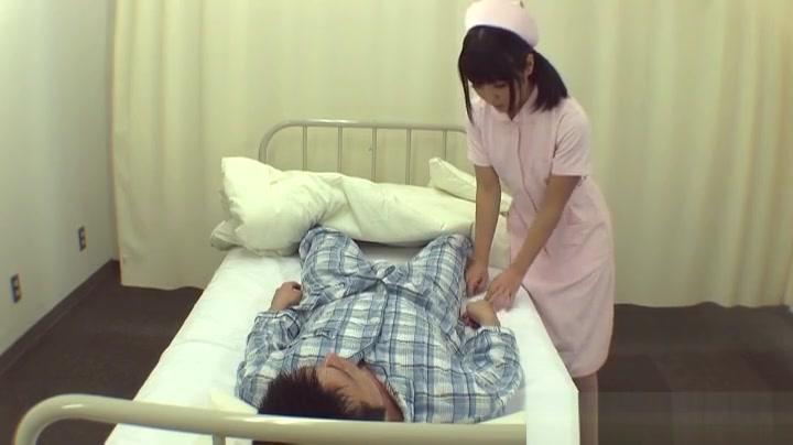 Naughty Asian nurses enjoy a hard cock in this threesome - 2