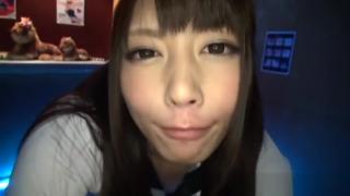 ImageZog Tempting Japanese teen girl Ayu Sakurai gives a cute pov blowjob Sweet