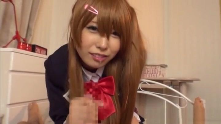 Doggy Style Horny pigtailed schoolgirl Chika Arimura sucks off cock on pov Small Tits Porn