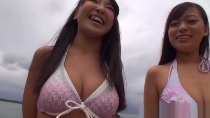 Asian beauties in bikinis have hot pov threesome outdoors - 2