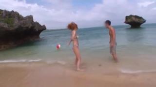 Gay Boys Teen Japanese AV Model gets into a headfuck on the beach Flexible