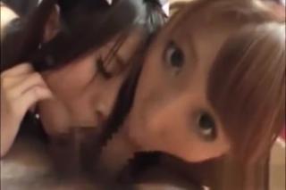 Real Orgasm Japanese guy fucks 2 submissive bunny girls YOBT