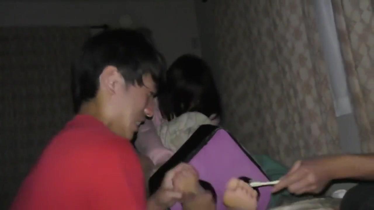 Punished Sleeping Japanese Girl Socks Removal and Tickle Step Brother