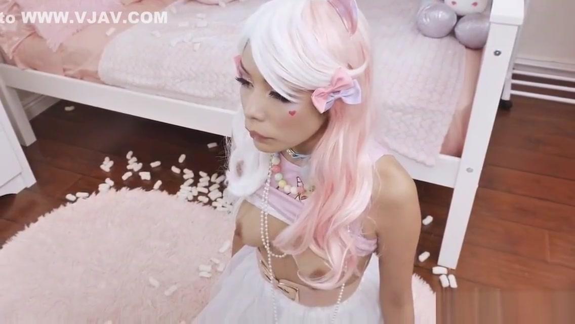 Spit Harajuku dolls Japan made cunt send Johny Castl to orgasmic pleasure Police