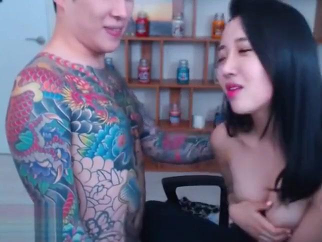 Cum On Ass Korean girlfriend has fun with her man Cuck