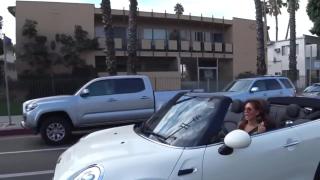 Cartoonza Adorable cute asian girl fucks herself in car in public From